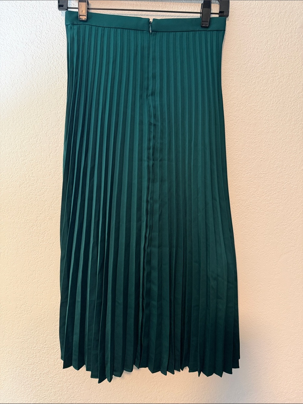 J. Crew Emerald Green Pleated Midi Skirt - Picture 6 of 8